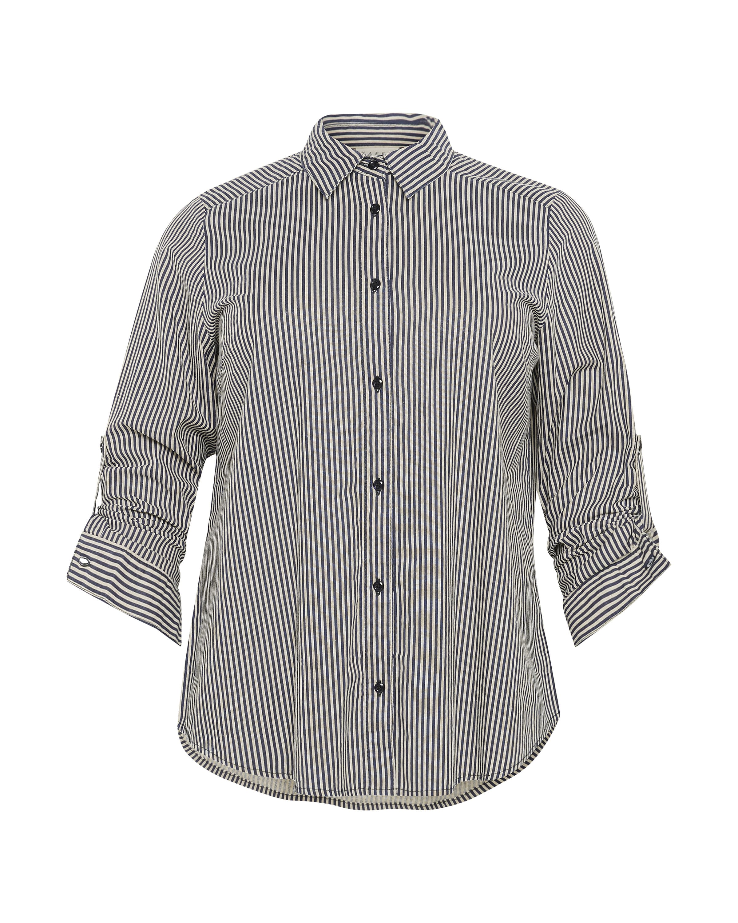 KAFFE CURVE Blouse &#x27;Nana&#x27; in Blauw: voorkant