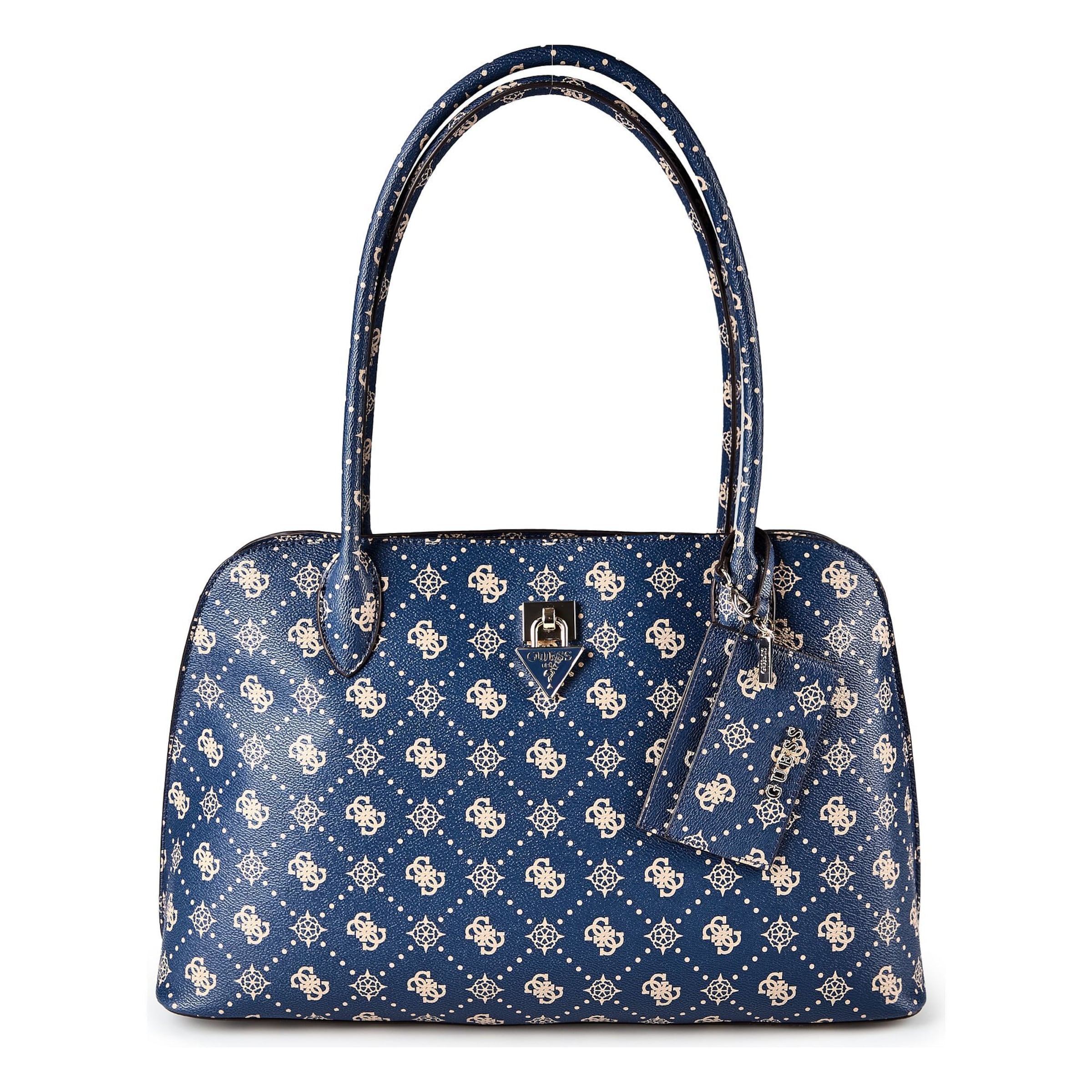 Borsa a spalla 'Patsie' di GUESS in blu: frontale