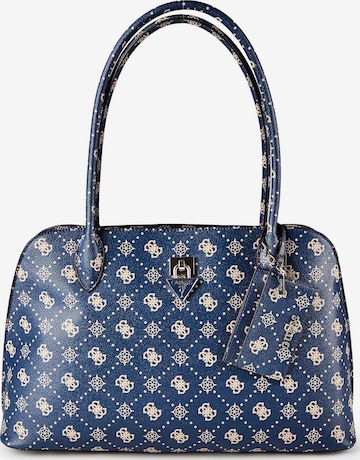 Borsa a spalla 'Patsie' di GUESS in blu: frontale