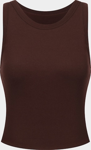 cfab (formerly creamy fabrics) Topp 'Tank Bratop' i brun: framsida