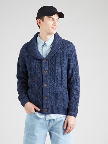 INDICODE JEANS Strickjacke 'Ilterly' in Blau: Vorderseite