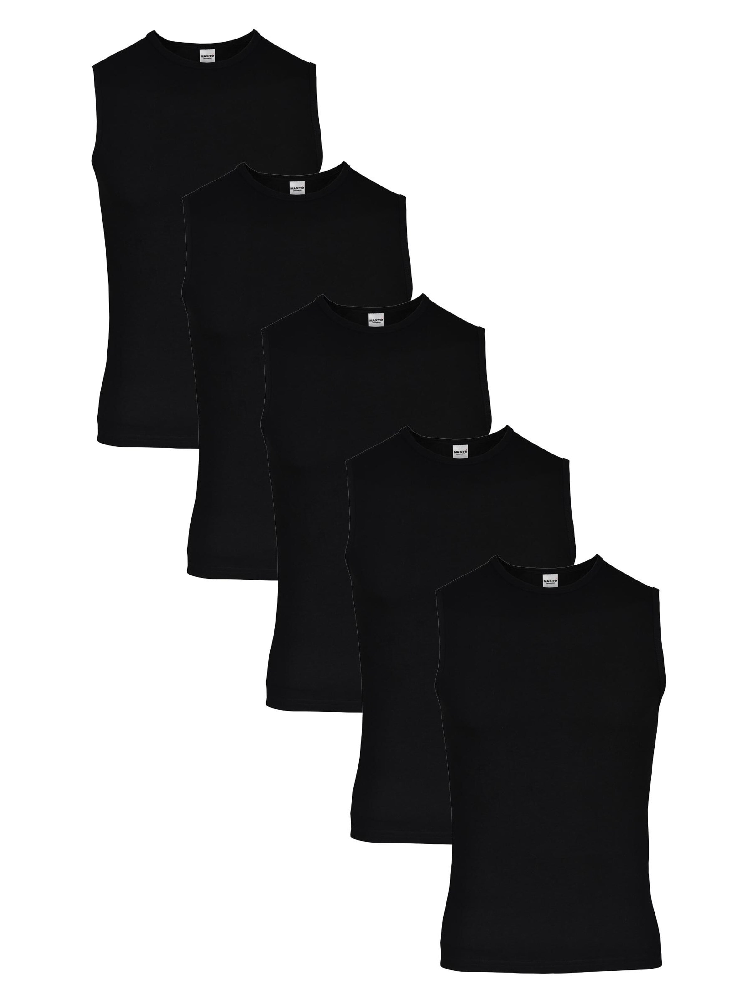 Maillot de corps 'BASIC MAX Unterhemd 5er Pack' Maxte en noir : devant