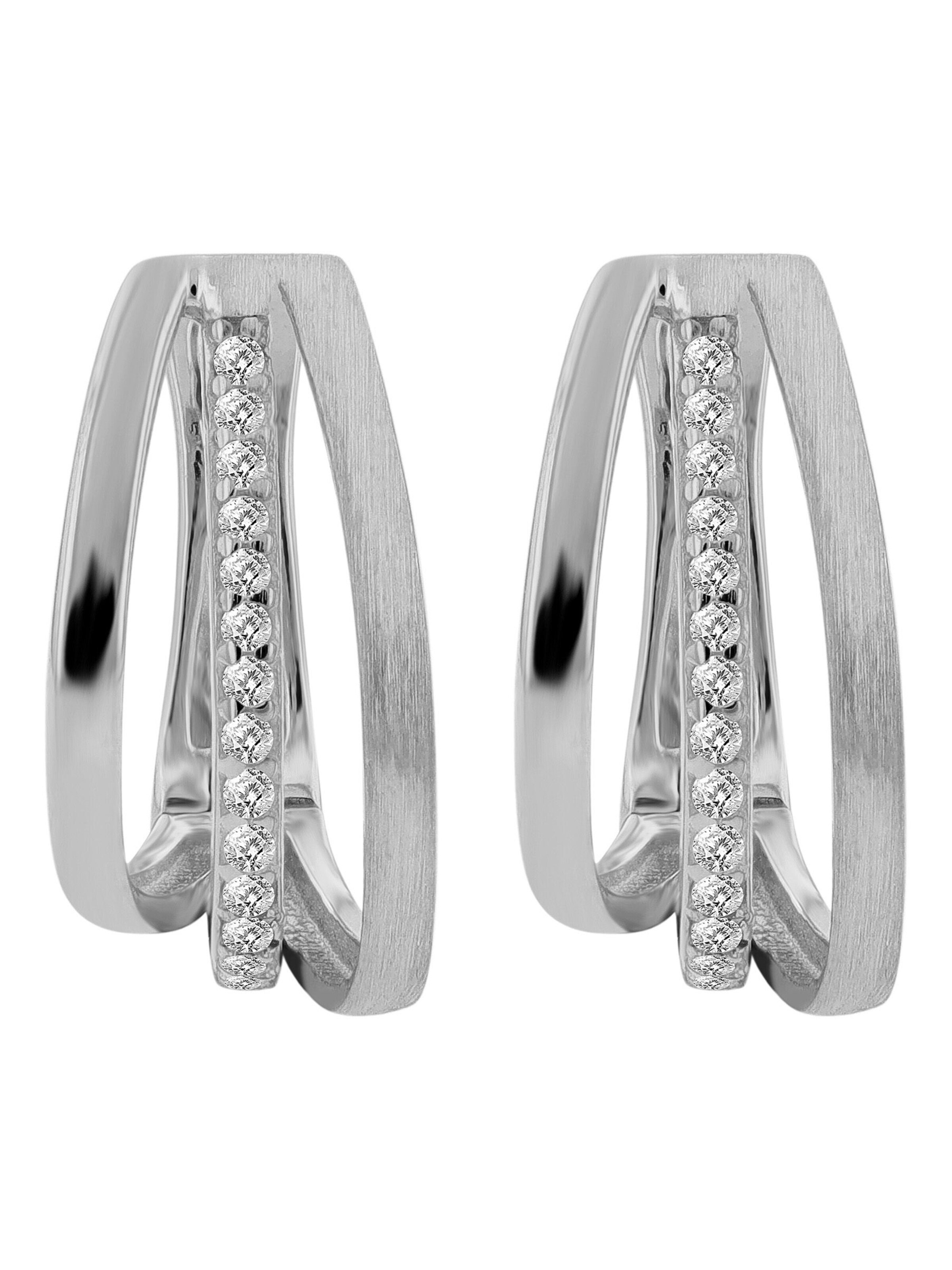 Akzent Ohrringe 'Arnika, 925 Sterlingsilber, langlebig'‌‌‌‌‌‌‌ in Silber: Vorderseite