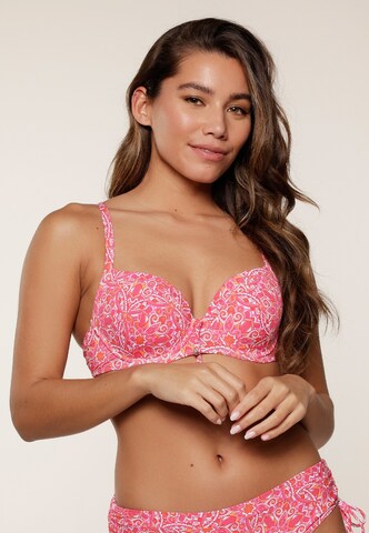 T-shirt Top per bikini di LingaDore in rosa: frontale