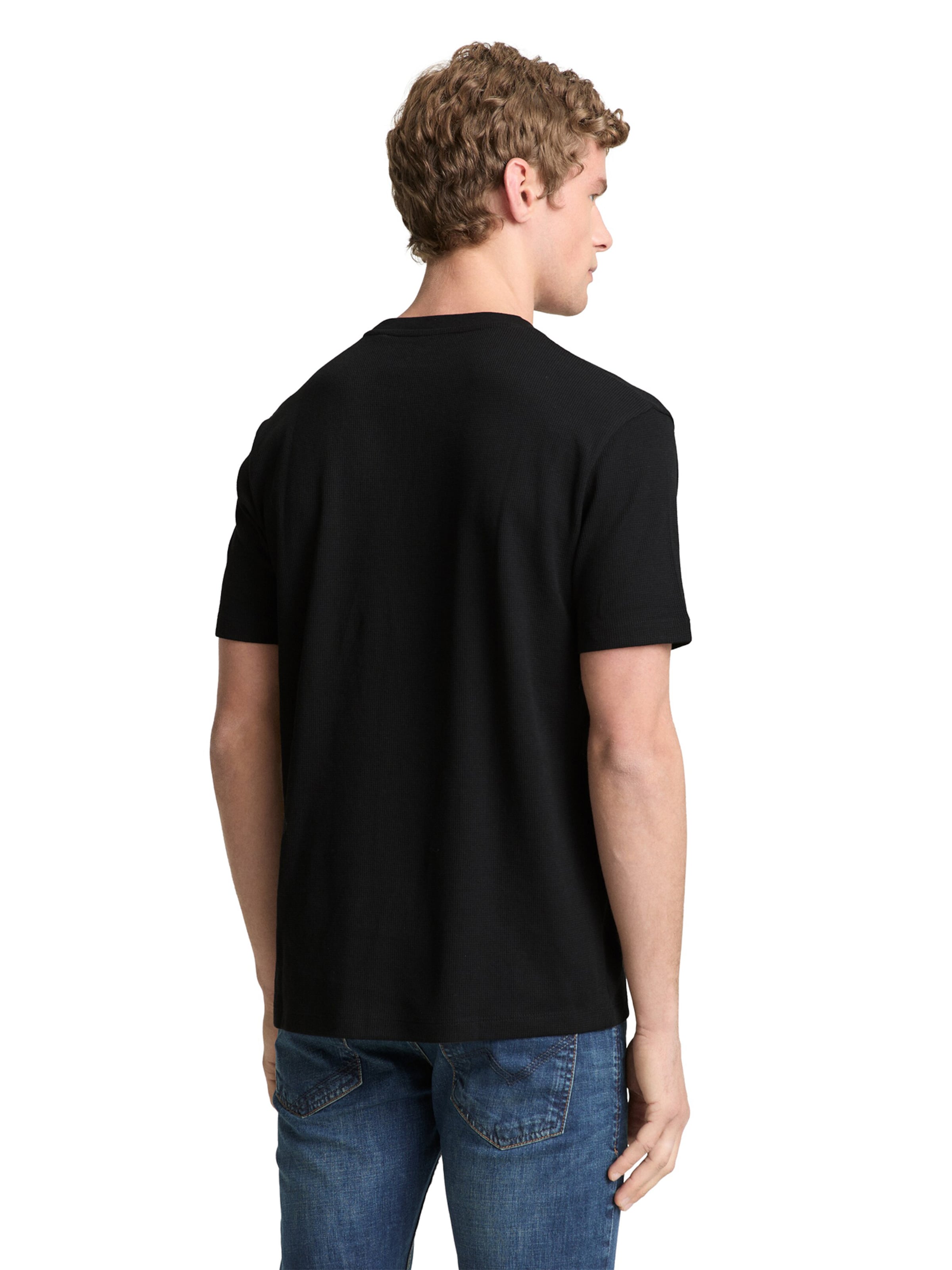 TOM TAILOR DENIM Tričko - Čierna