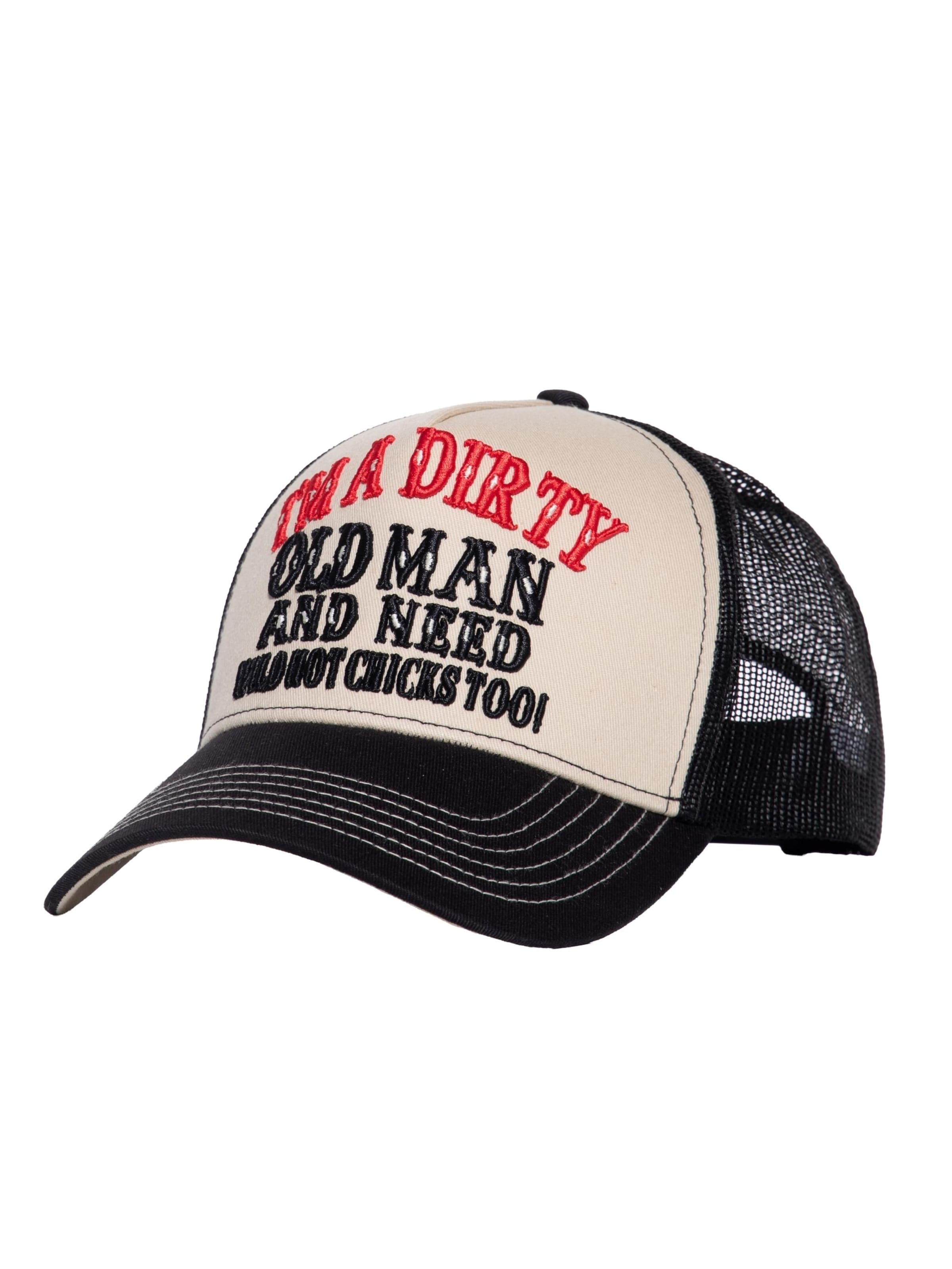 King Kerosin Cap 'Dirty Old Man' in Beige: front