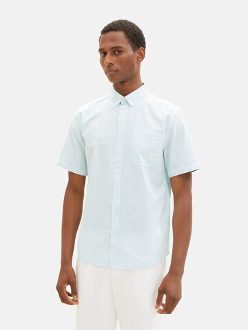 Coupe regular Chemise TOM TAILOR en bleu