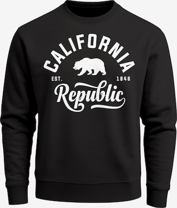 Neverless Sweatshirt 'California' in Schwarz: Vorderseite