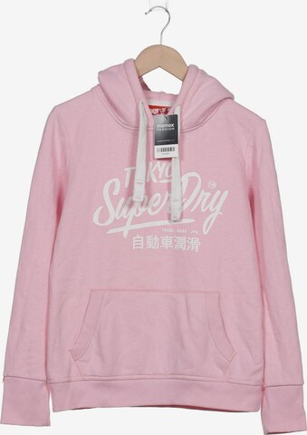 Superdry Sweatshirt & Zip-Up Hoodie in L in Pink: front