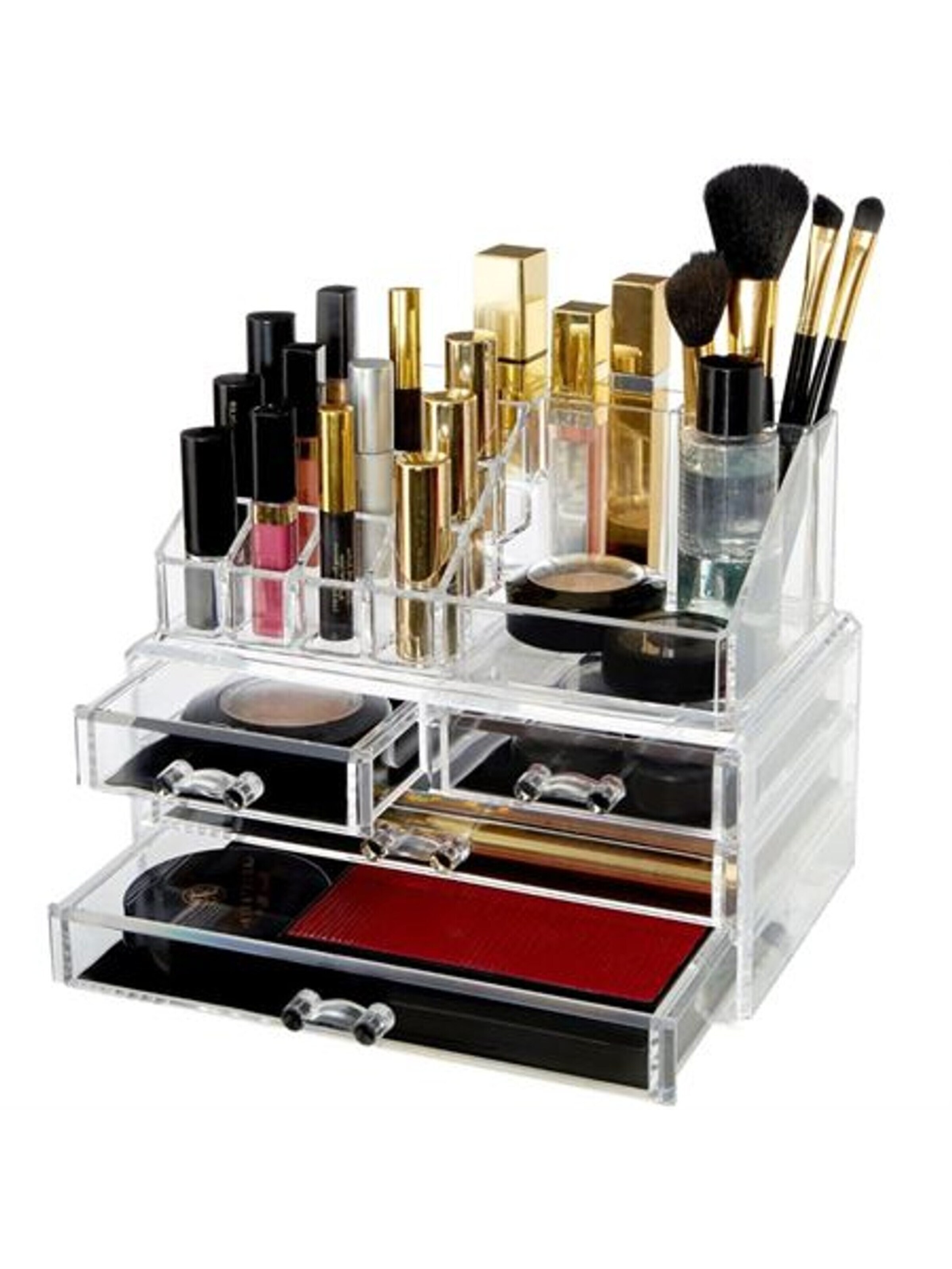 UNIQ Beauty Jewelry storage 'UNIQ Jewellery / Makeup Organiser acrylic with 4 drawers - SF 1155' in Transparent
