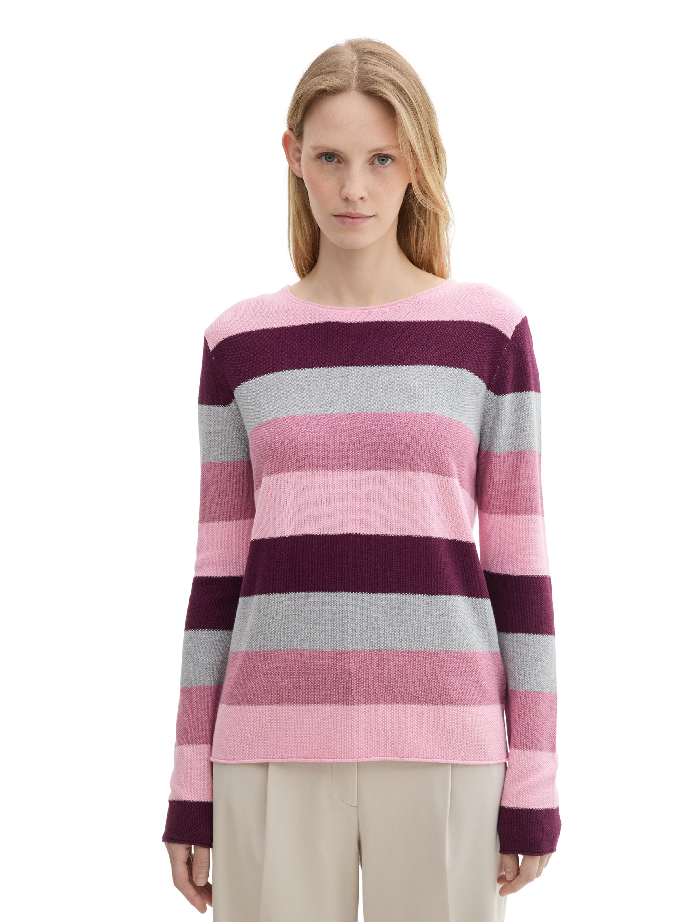 Pull-over TOM TAILOR en rose : devant