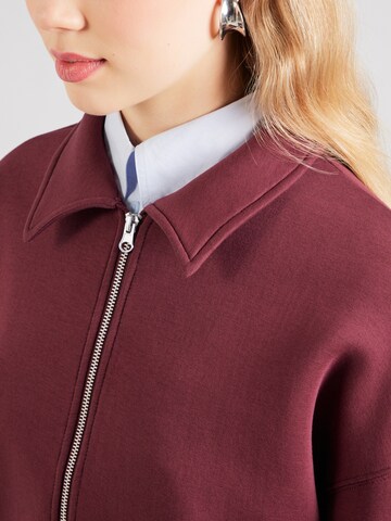 TOPSHOP Sweat jacket 'LINA' in Red