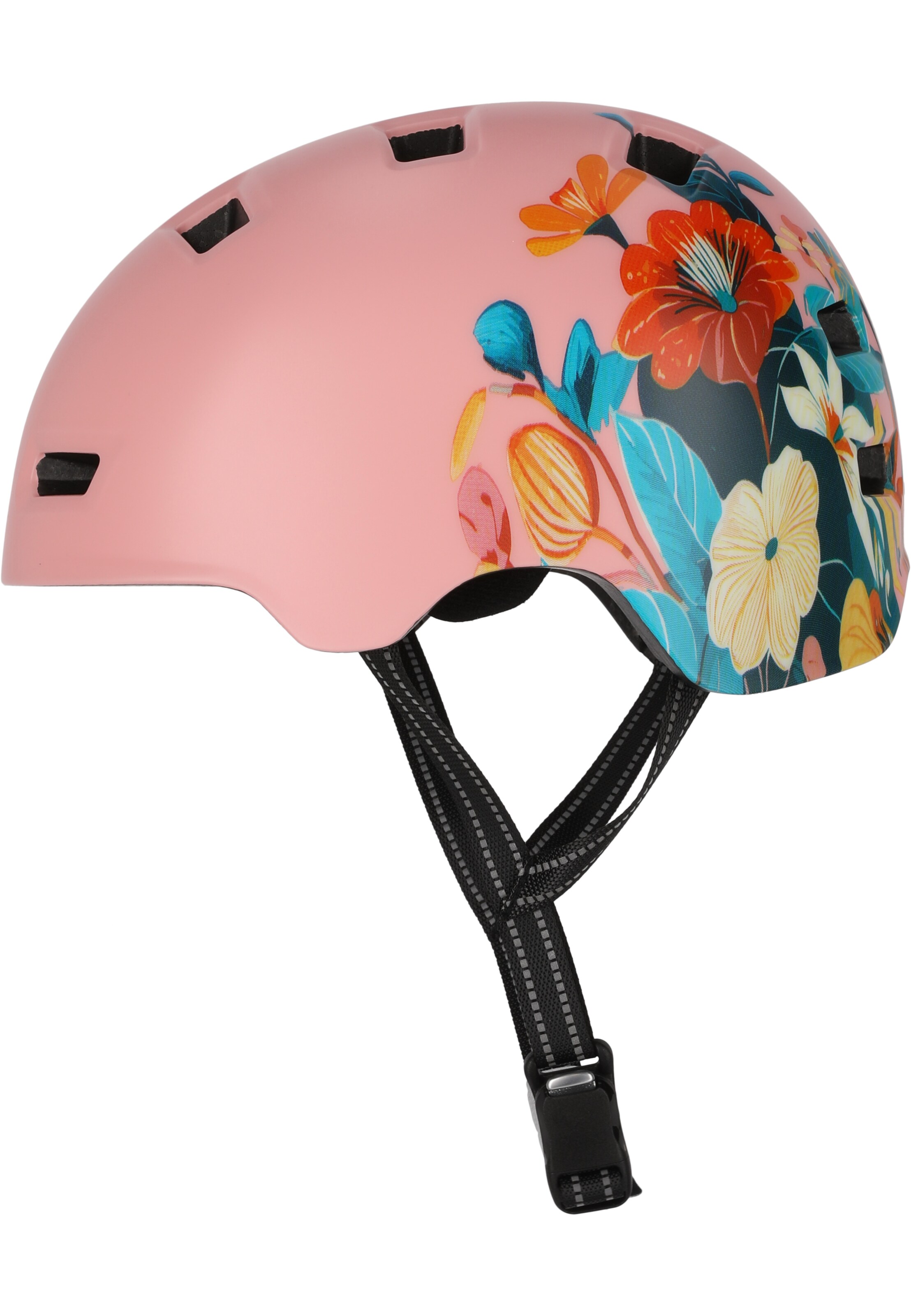 Crazy Safety Helmet 'Rampage Flower' in Pink