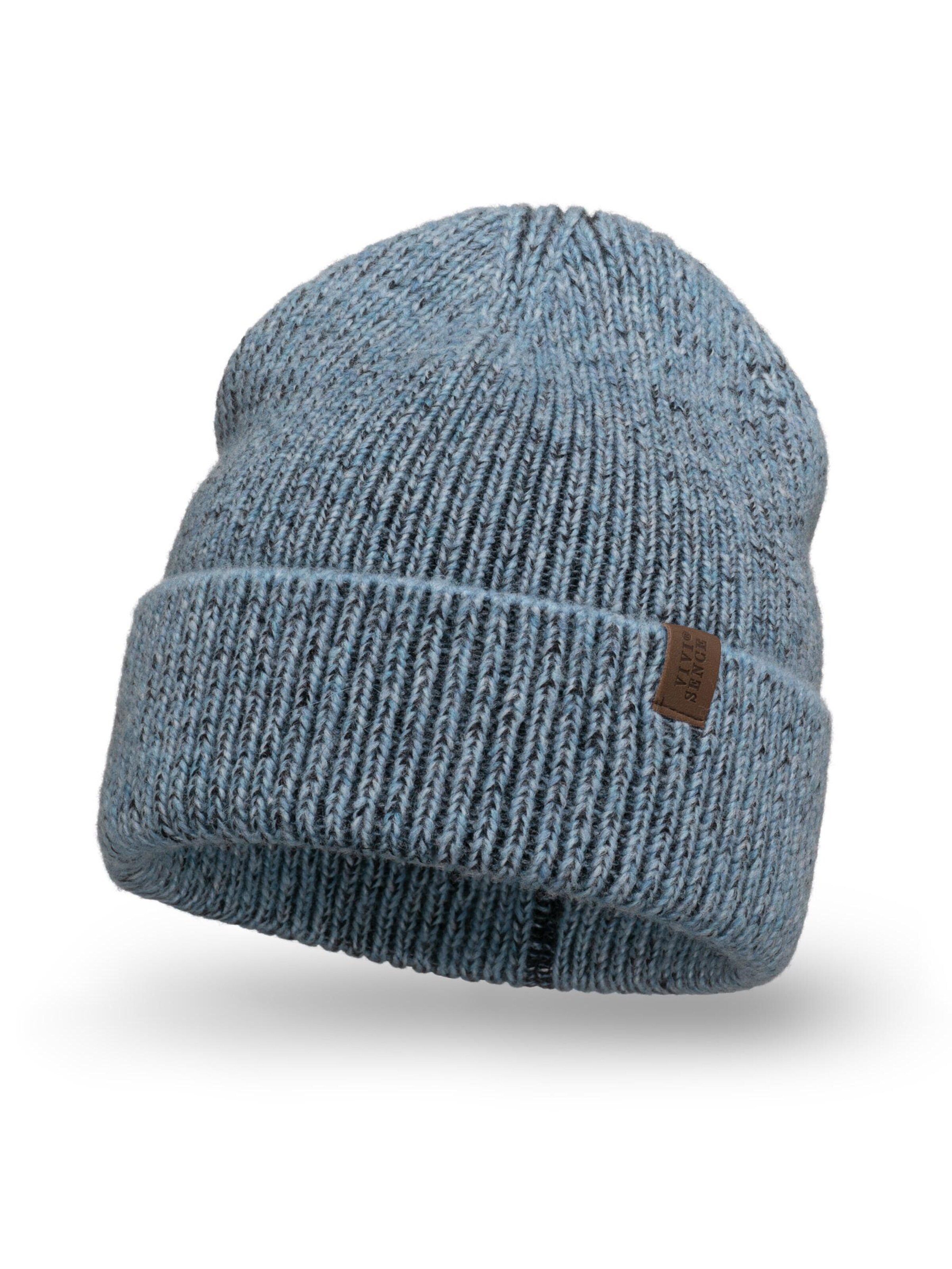 Vivisence Beanie '7098' in Blue: front