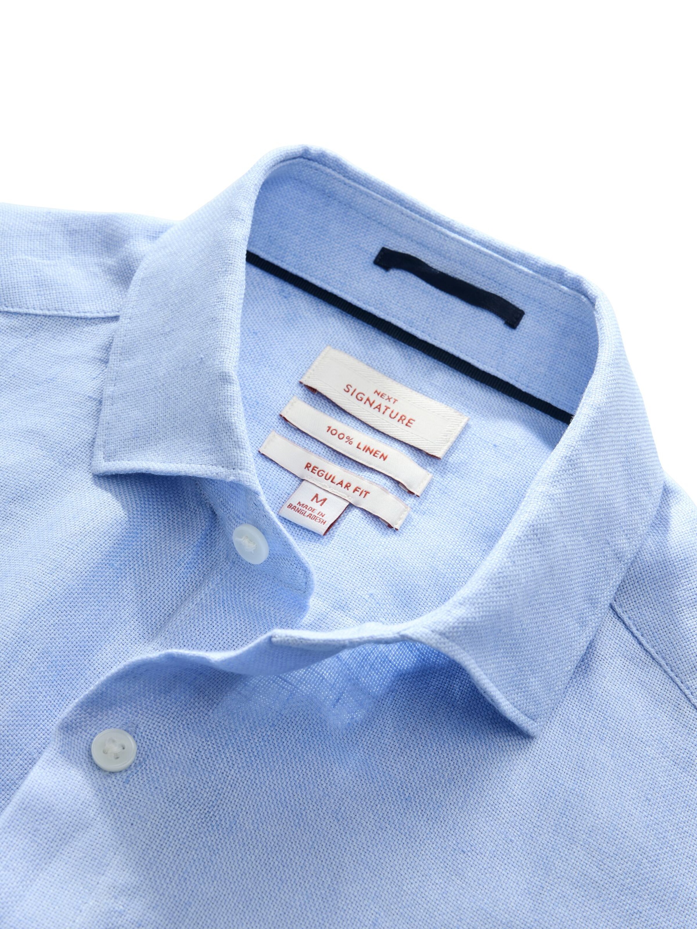 Next Regular fit Button Up Shirt in Blue