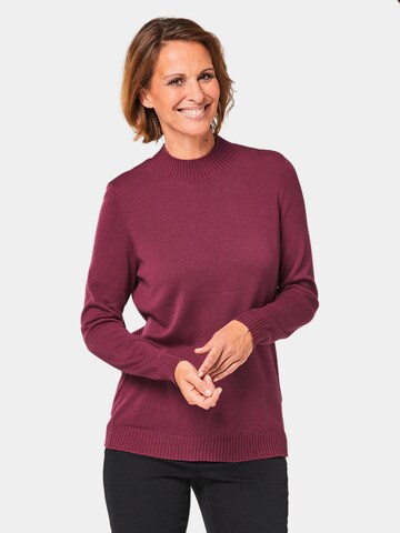 Goldner Pullover in Pink: Vorderseite