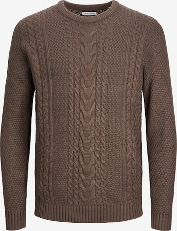 JACK & JONES Sweater 'Craig' in Brown: front
