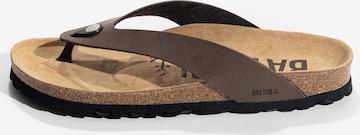 Bayton T-bar sandals 'LUCCA' in Brown: front