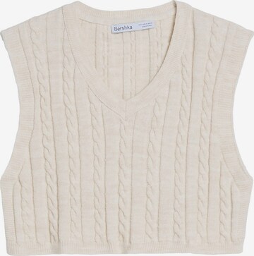 Pull-over Bershka en beige : devant