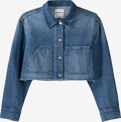 Bershka Veste mi-saison en bleu denim, Vue avec produit