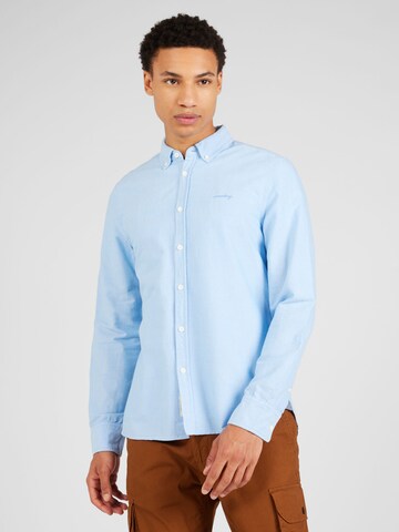 MUSTANG Regular fit Overhemd 'CASPER' in Blauw: voorkant
