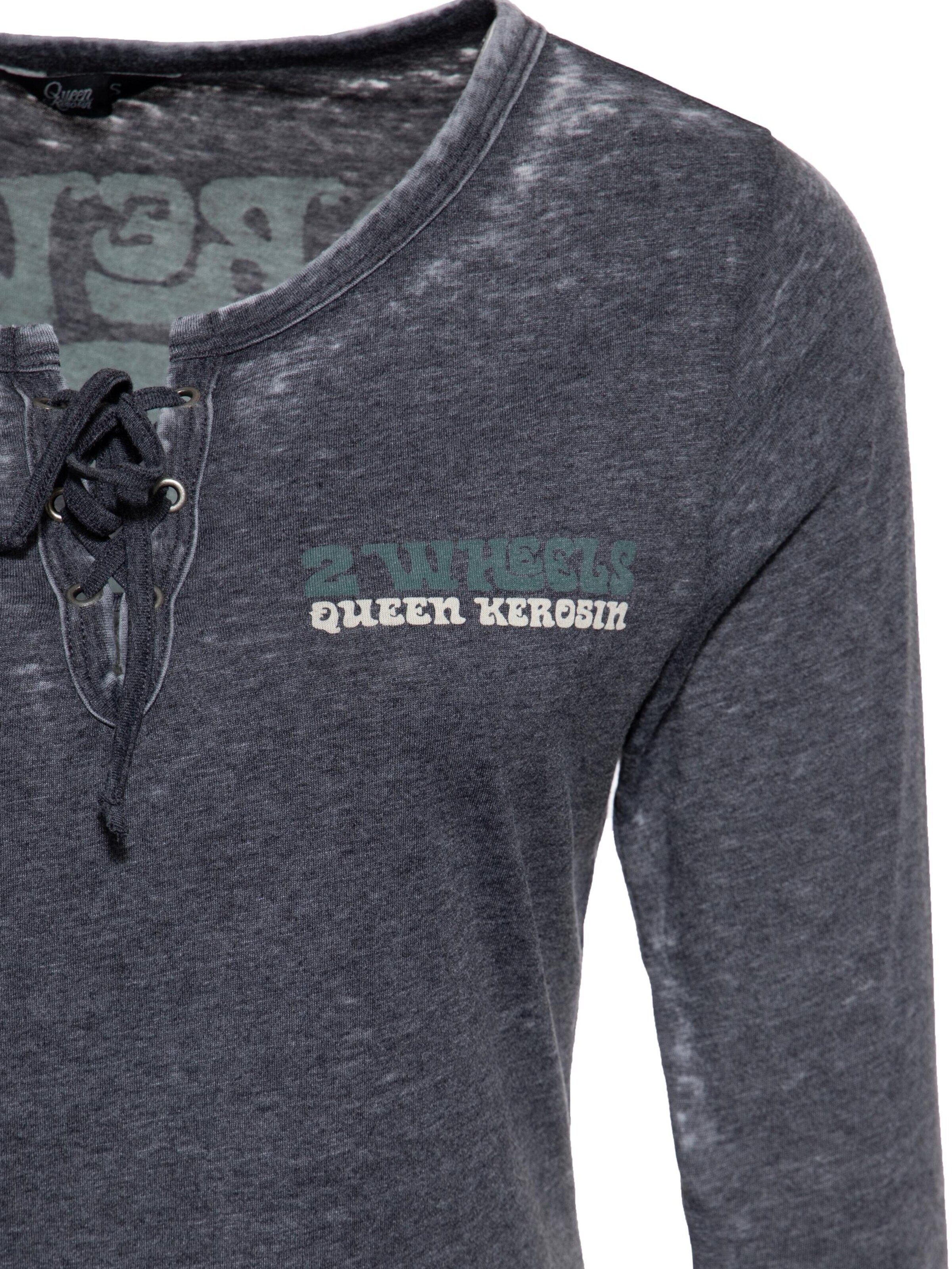 Queen Kerosin Shirt 'Forever 2 Wheels' in Grey