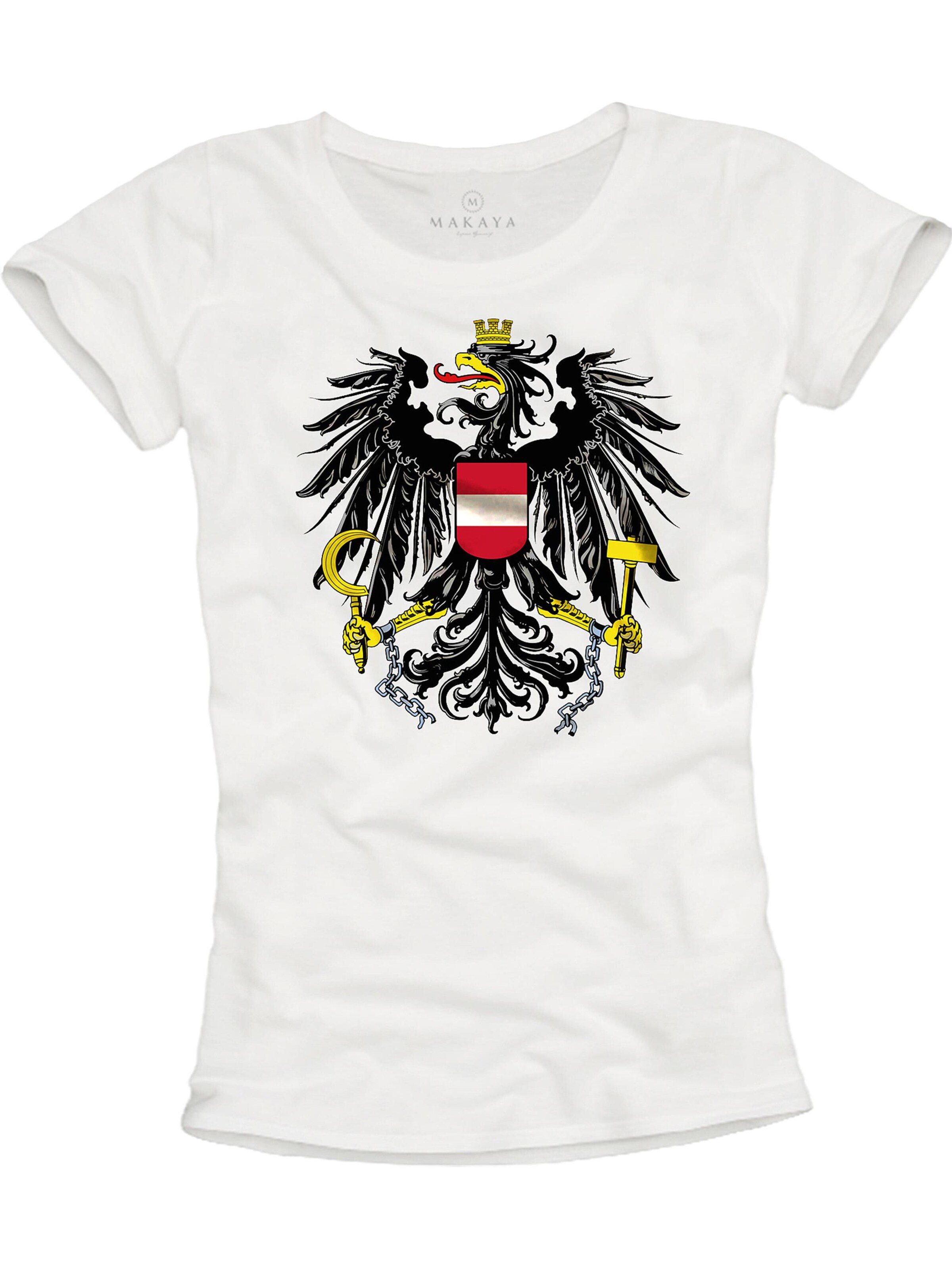 MAKAYA Shirt 'AT-Adler groß' in White: front