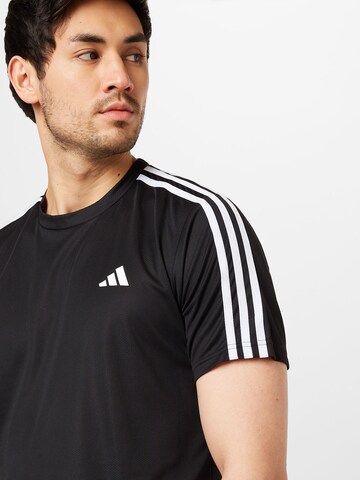 ADIDAS PERFORMANCE Funktionsskjorte 'Train Essentials 3-Stripes ' i sort