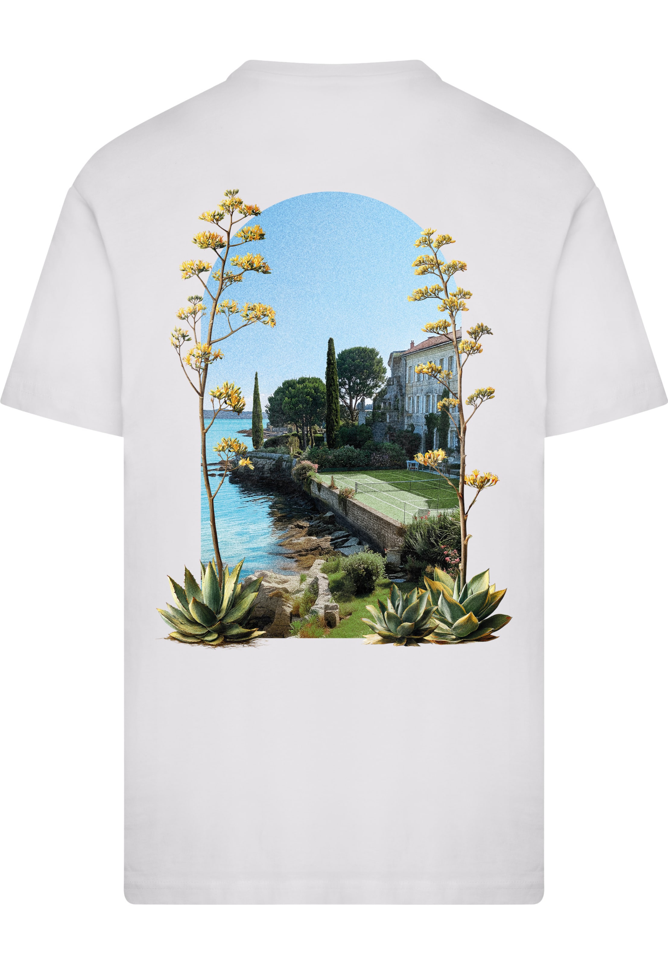 Mister Tee Shirt 'French Leisure' in Wit