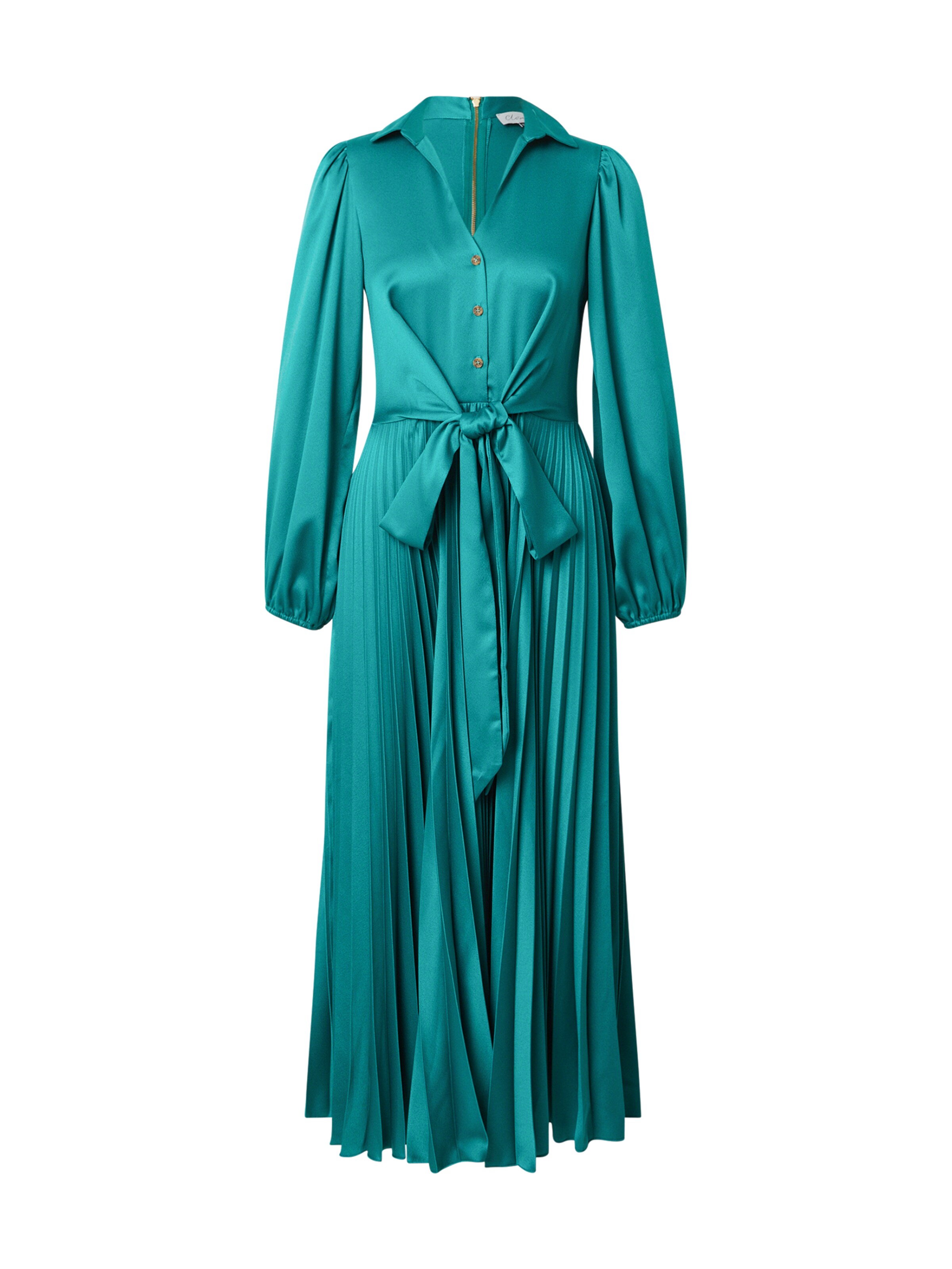 Closet London Shirt Dress in Green: front