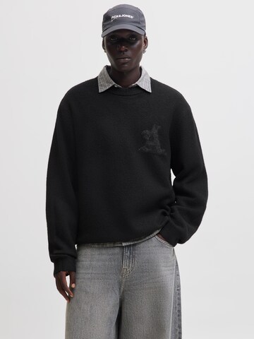 JACK & JONES Sweater 'JCOLEGACY' in Black: front