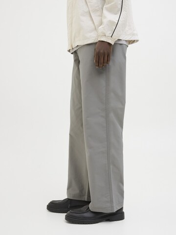 JACK & JONES Regular Trousers with creases 'Baggy' in Grey