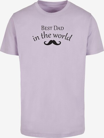Merchcode Shirt 'Fathers Day - Best dad in the world 2' in Lila: voorkant