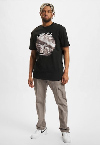 Mister Tee Shirt 'The City' in Zwart