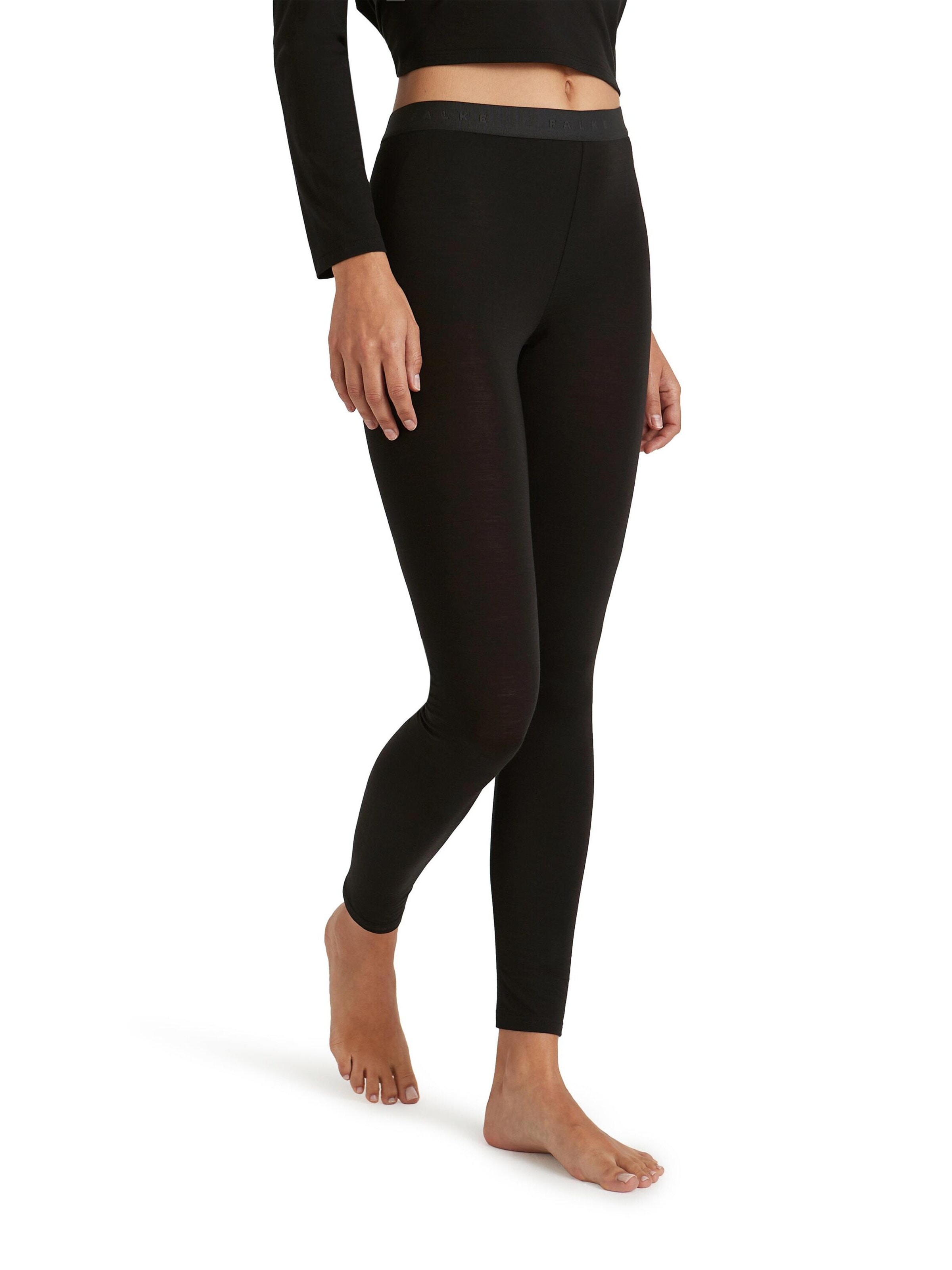 FALKE Slimfit Leggings‌‌‌‌‌‌‌ in Schwarz: Vorderseite