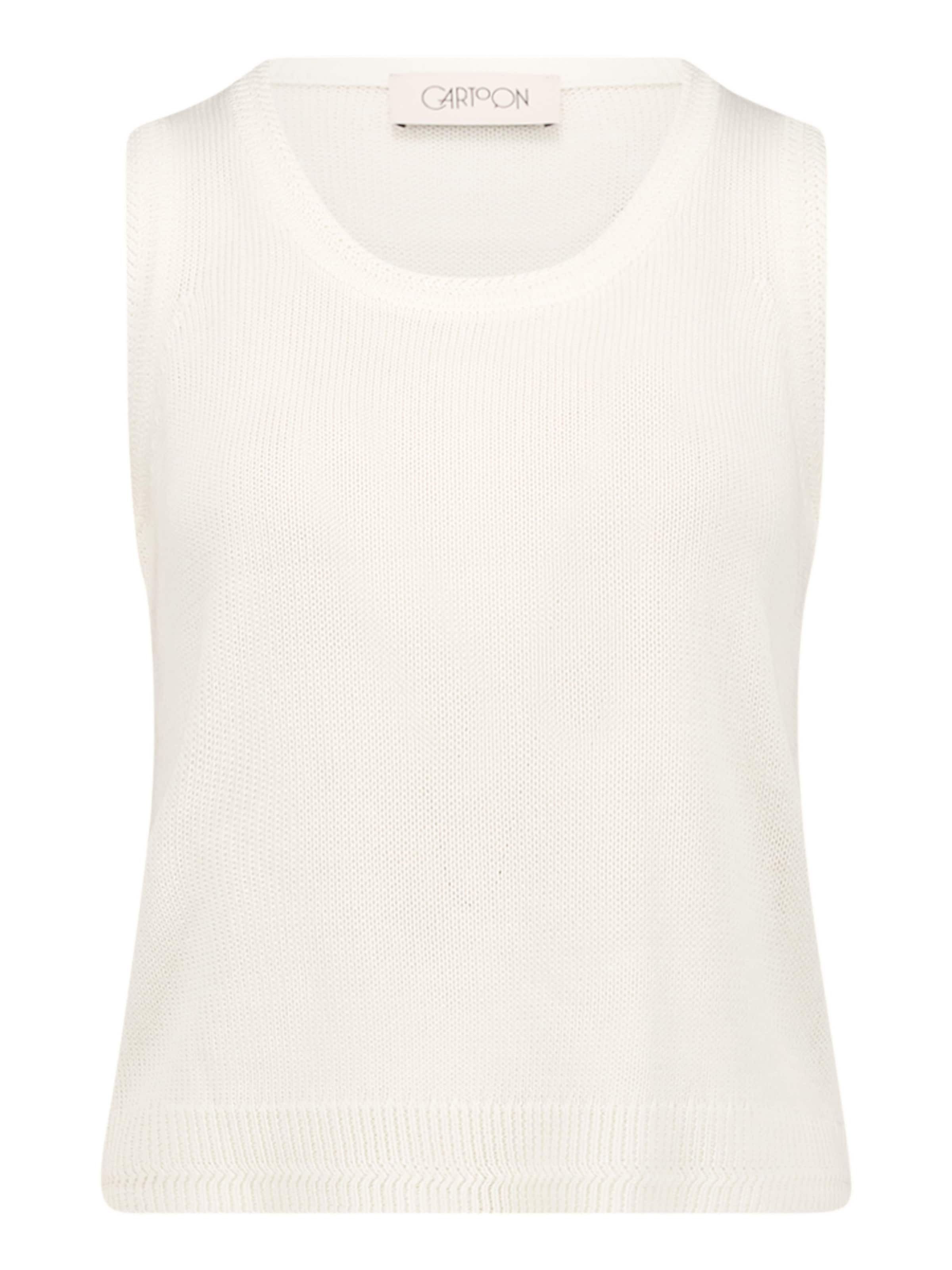 Cartoon Trui in Wit: voorkant