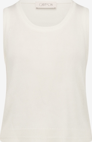 Pull-over Cartoon en blanc : devant