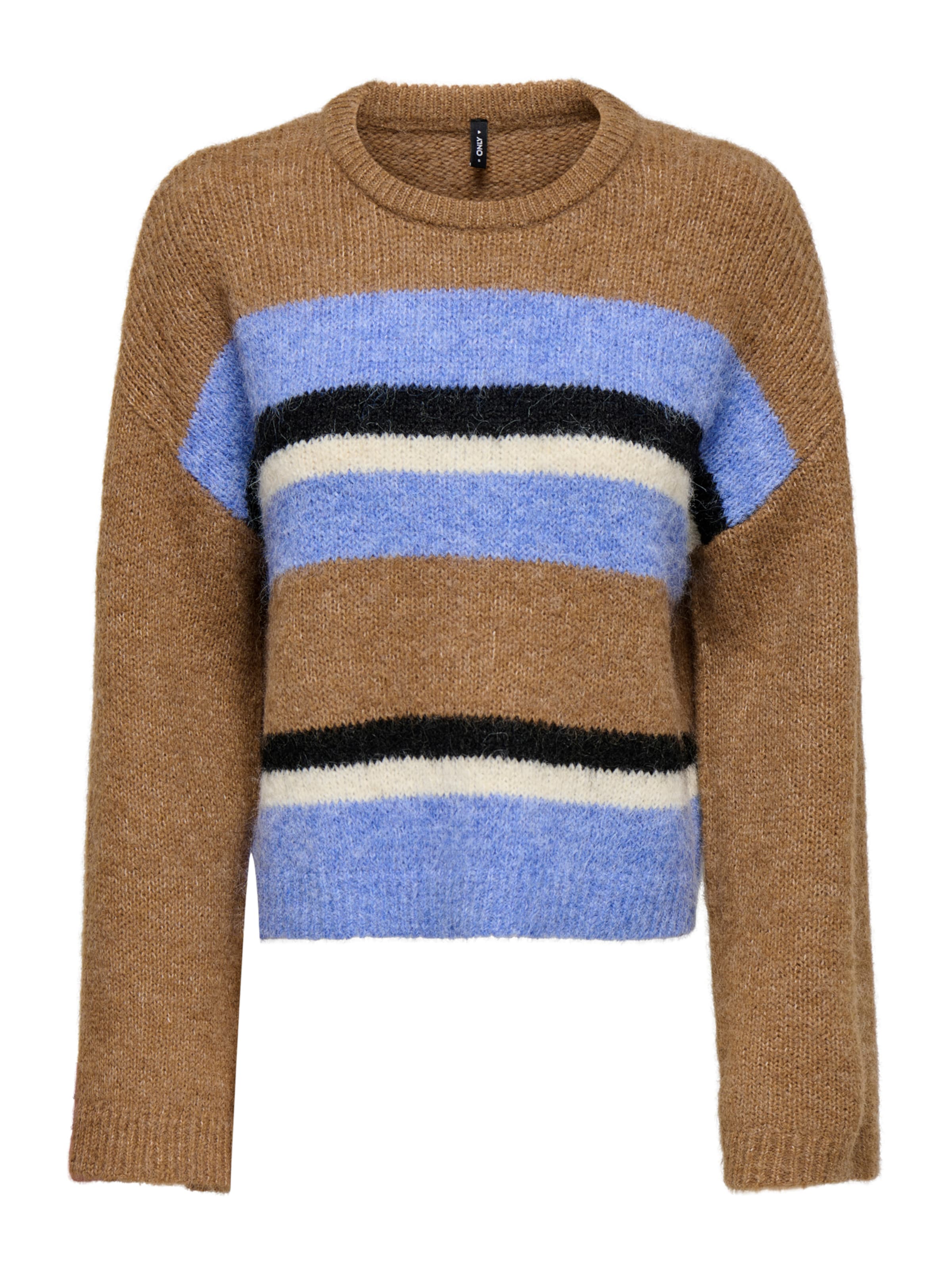 ONLY Pullover 'ONLKALLIE' i lyseblå / karamel / sort / hvid, Produktvisning
