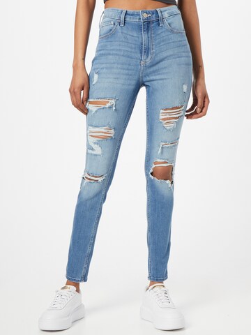 HOLLISTER Skinny Jeansy w kolorze niebieski: przód