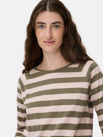 CAMEL ACTIVE Gestreiftes Langarmshirt mit Raglanärmeln in Pink
