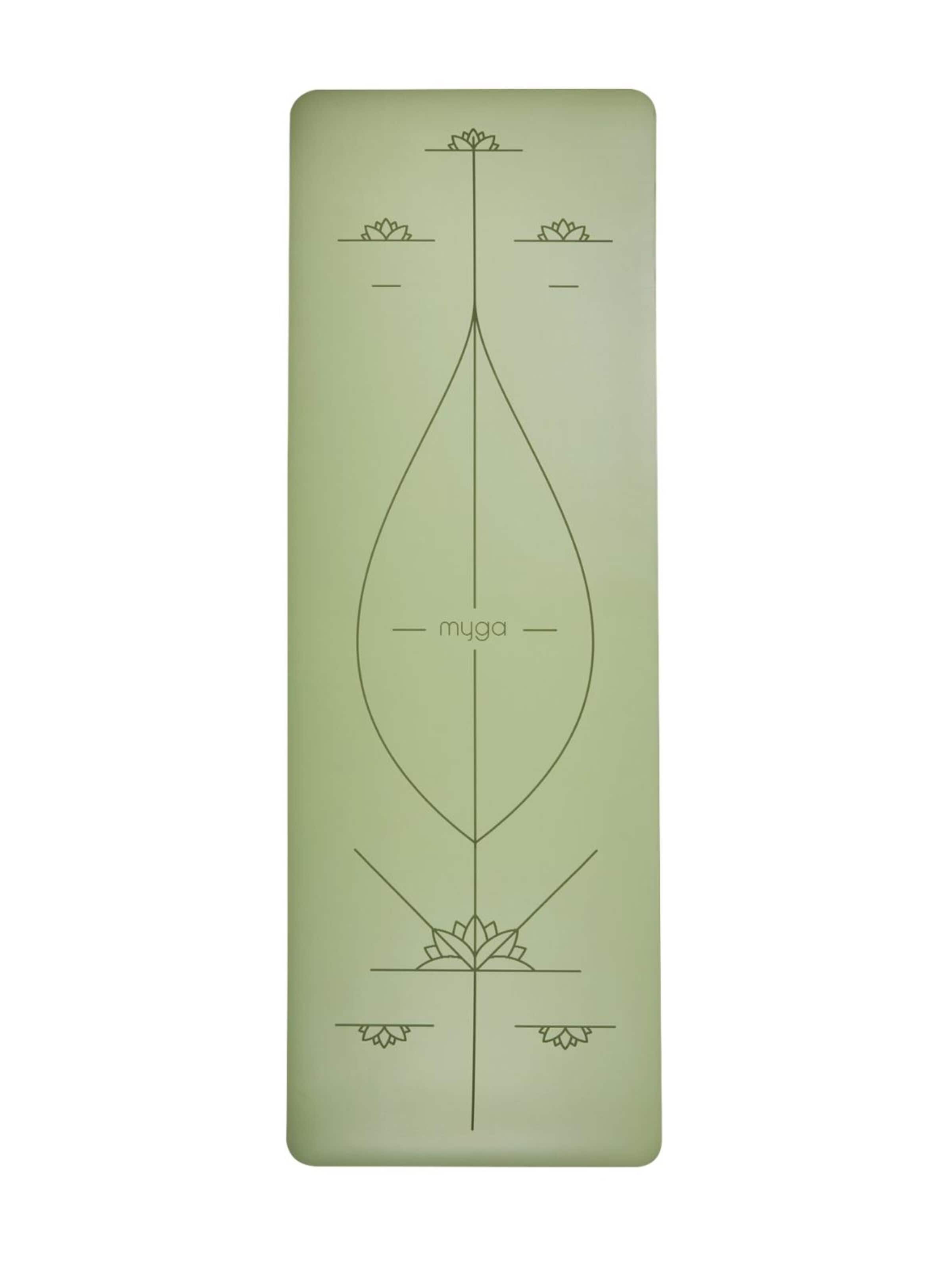 myga Mat 'Yoga Ausrichtungs-Matte' in Green: front