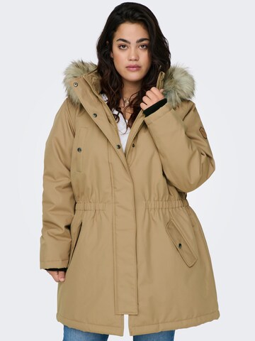 Parka d’hiver 'Irena' ONLY Carmakoma en marron : devant