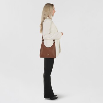 U.S. POLO ASSN. Schultertasche 'Jones' in Braun