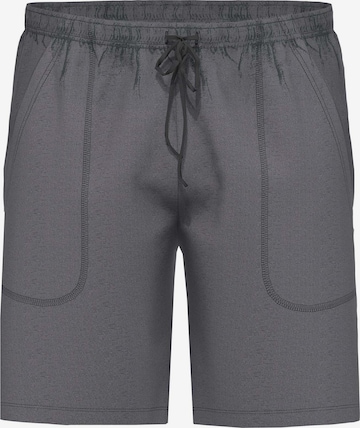 Ammann Pajama Pants ' Lounge Kurz ' in Grey: front