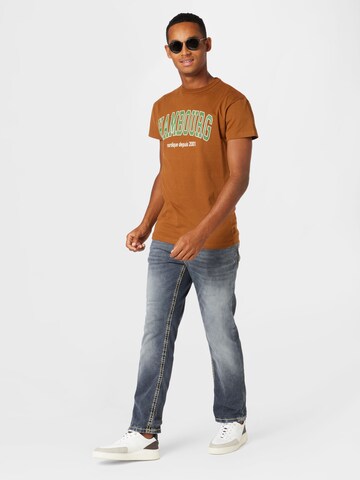 T-Shirt 'Hambourg' Derbe en marron