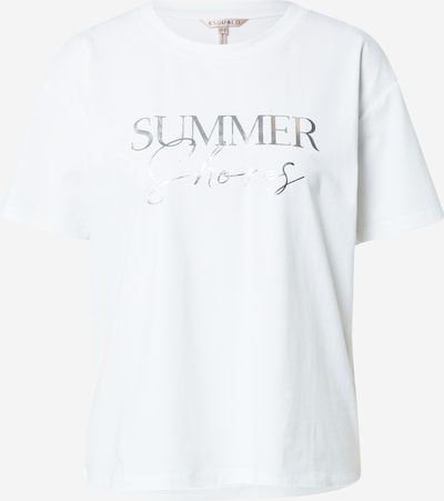 Tricou 'Summer Shores' Esqualo pe argintiu / alb, Vizualizare produs