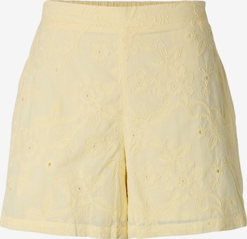Regular Pantalon PIECES en jaune : devant