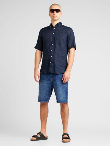 FYNCH-HATTON Regular fit Button Up Shirt in Blue