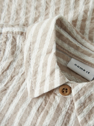 NAME IT Regularny krój Koszula 'NBMFEDENIS' w kolorze szary