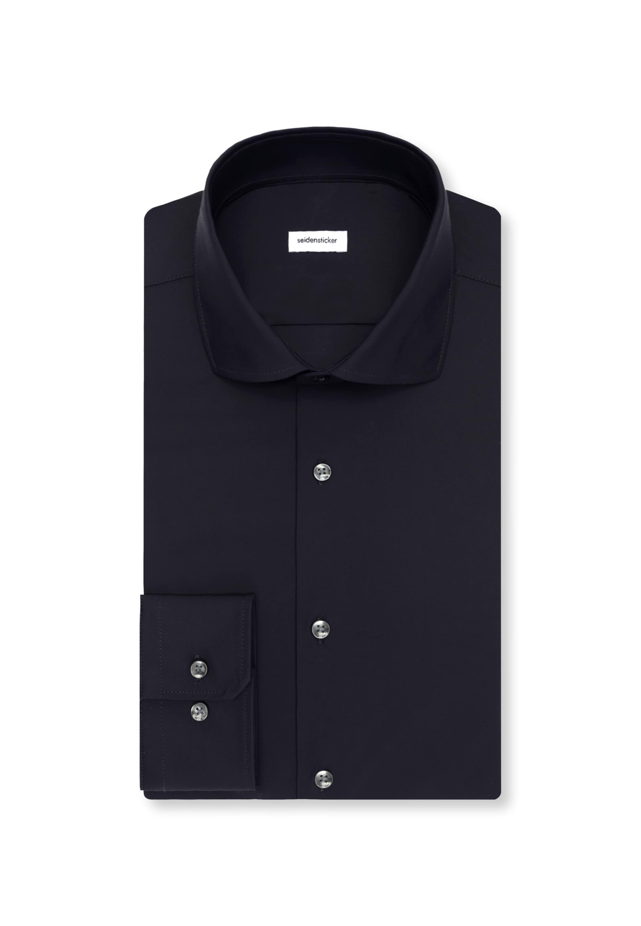 SEIDENSTICKER Slim fit Business shirt in Black